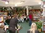 The Cast at the river's end bookstore