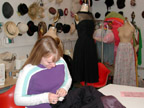 Sewing in the costume shop